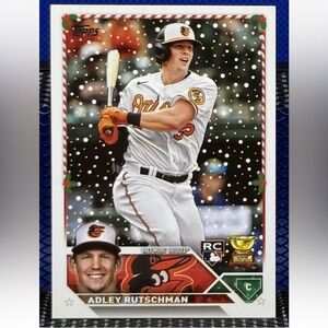 Adley Rutschman 2023 Topps Holiday Baltimore Orioles Rookie RC Baseball Card